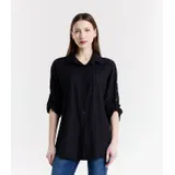 Camicia Camicia Donna Primavera/Estate Made in Italia Quotidiano Colore Unico Standard — foto 1