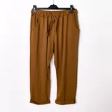 Pantaloni Eleganti Donna Primavera/Estate Made in Italia Quotidiano Colore Unico Standard — foto 4