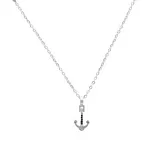 Collana Uomo con Ciondolo Ancora con Zirconia — foto 1