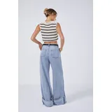 Jeans(D) Genere Jeans Larghi Donna Quattro stagioni Made in Cina Tempo libero Colore Unico Standard — foto 5
