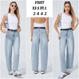 Jeans(D) Genere Jeans Larghi Donna Quattro stagioni Made in Cina Tempo libero Colore Unico Standard — foto 1