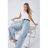 Jeans(D) Genere Jeans Larghi Donna Quattro stagioni Made in Cina Tempo libero Colore Unico Standard — foto 3