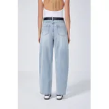 Jeans(D) Genere Jeans Larghi Donna Quattro stagioni Made in Cina Tempo libero Colore Unico Standard — foto 4