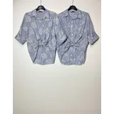 Camicia a Righe con Fantasie Ricamate e Trafori — foto 1