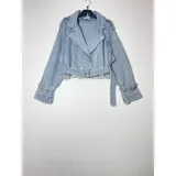 Giacca in Denim Crop con Cinturino — foto 3