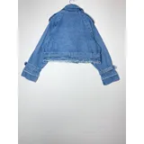 Giacca in Denim Crop con Cinturino — foto 4