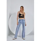 Jeans(D) Genere Jeans Larghi Donna Quattro stagioni Made in Cina Tempo libero Colore Unico Standard — foto 4