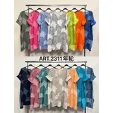 Curvy nome Genere Maglie Donna Primavera/Estate Made in Italia Quotidiano Vari Colori Curvy(taglie forti) Multicolore — foto 1