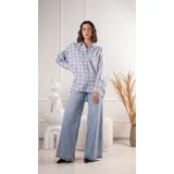 Camicie(D) Genere Camicia Donna Primavera Made in Cina Tempo libero Vari Colori Curvy(taglie forti) Scozzese — foto 1