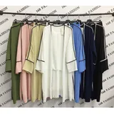Completo Pantaloni T-Shirt Donna Autunno/Inverno Made in Italia Tempo libero Colore Unico Standard — foto 3