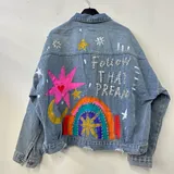 Giacca di jeans con stampa fantasia — foto 4