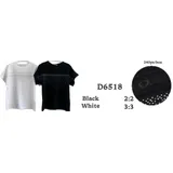 T-Shirt Donna Primavera/Estate Made in Cina Quotidiano Vari Colori Standard Monocromo — foto 3