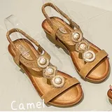Sandali Classici Donna Primavera Made in Cina Tempo libero Zeppe Aperta — foto 4