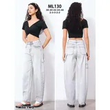 Jeans(D) Genere Jeans Larghi Donna Quattro stagioni Made in Cina Tempo libero Colore Unico Standard — foto 1