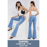 Jeans Bootcut Donna Primavera/Estate Made in Cina Quotidiano Colore Unico Standard — foto 1