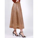 Gonna a Campana Donna Primavera/Estate Made in Italia Quotidiano Standard Traforato — foto 5