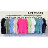 Curvy nome Genere Maglie Donna Primavera/Estate Made in Italia Quotidiano Vari Colori Curvy(taglie forti) Multicolore — foto 1