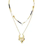 Collana a Doppio Filo con Perline e Pendente — foto 4