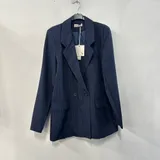 Giacca blazer gessato oversize tasche finte — foto 4