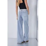 Jeans(D) Genere Jeans Larghi Donna Quattro stagioni Made in Cina Tempo libero Colore Unico Standard — foto 3