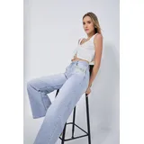 Jeans(D) Genere Jeans Larghi Donna Quattro stagioni Made in Cina Tempo libero Colore Unico Standard — foto 3