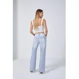 Jeans(D) Genere Jeans Larghi Donna Quattro stagioni Made in Cina Tempo libero Colore Unico Standard — foto 4
