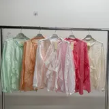 Camicie(D) Genere Camicia Donna Primavera/Estate Made in Italia Quotidiano Vari Colori Oversize — foto 4