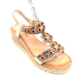 Sandali con Zeppa Donna Primavera/Estate Made in Cina Quotidiano Zeppe Aperta — foto 1