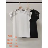 T-Shirt & Top(D) Genere T-Shirt Donna Quattro stagioni Made in Cina Quotidiano Colore Unico Standard Monocromo — foto 1