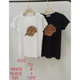 T-Shirt & Top(D) Genere T-Shirt Donna Quattro stagioni Made in Cina Quotidiano Colore Unico Standard Monocromo — foto 1