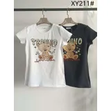 T-Shirt Donna Primavera/Estate Made in Cina Quotidiano Vari Colori Standard Monocromo — foto 1