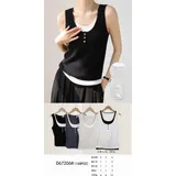 T-Shirt & Top(D) Genere Canottiera Donna Primavera/Estate Made in Cina Tempo libero Colori Casuale Petite — foto 1