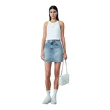 Gonna corta di jeans con strass — foto 1