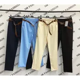 Pantaloni Donna Autunno Made in Italia Quotidiano Vari Colori Standard — foto 3