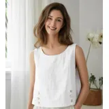 Vestiti Genere Vestiti Donna Estate Made in Italia Tempo libero Colore Unico Standard Lino — foto 4