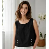 Vestiti Genere Vestiti Donna Estate Made in Italia Tempo libero Colore Unico Standard Lino — foto 5
