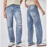 Jeans Baggy Uomo Primavera Made in Cina Quotidiano Colore Unico Standard — foto 1