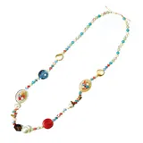 Collana Lunga di Perline con Pietre e Cristalli — foto 1