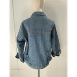 Giacche(D) Genere Giacca di Jeans Donna Primavera Made in Cina Quotidiano Colore Unico Standard — foto 3