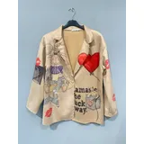 Suede blazer with paillettes — foto 3
