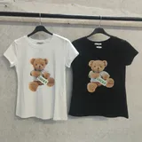 T-Shirt & Top(D) Genere T-Shirt Donna Primavera/Estate Made in Italia Quotidiano Colore Unico Standard — foto 1