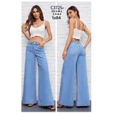 Jeans Larghi Donna Quattro stagioni Made in Cina Quotidiano Colore Unico Standard Monocromo — foto 1