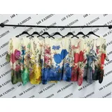 T-Shirt Maglie Donna Primavera/Estate Made in Italia Tempo libero Colore Unico Standard — foto 3