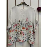 Camicie(D) Genere Camicetta Camicia Casual Donna Primavera/Estate Made in Italia Tempo libero Colori Casuale Curvy(taglie forti) Stampata Lino — foto 3