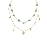 Collana a Doppio Filo con Pietre e Charms Cuore — foto 4