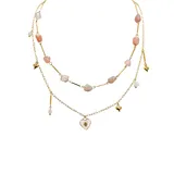 Collana a Doppio Filo con Pietre e Charms Cuore — foto 3