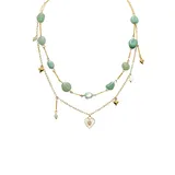 Collana a Doppio Filo con Pietre e Charms Cuore — foto 5