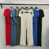 Completo(D) Genere Completo Donna Primavera/Estate Made in Italia Quotidiano Colore Unico Standard Monocromo — foto 4