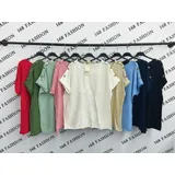 T-Shirt Maglie Donna Primavera/Estate Made in Italia Tempo libero Colore Unico Standard — foto 3