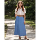 Gonne Genere Gonna lunga Donna Estate Made in Italia Tempo libero Colore Unico Standard — foto 4